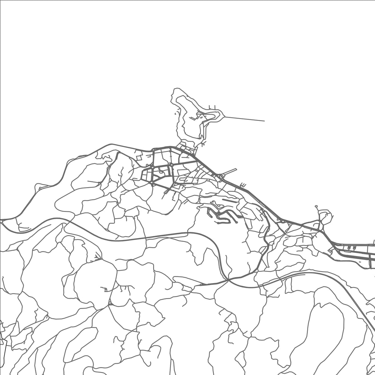 ROAD MAP OF BAYONA, SPAIN BY MAPAKES