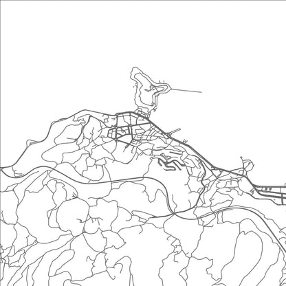 ROAD MAP OF BAYONA, SPAIN BY MAPAKES
