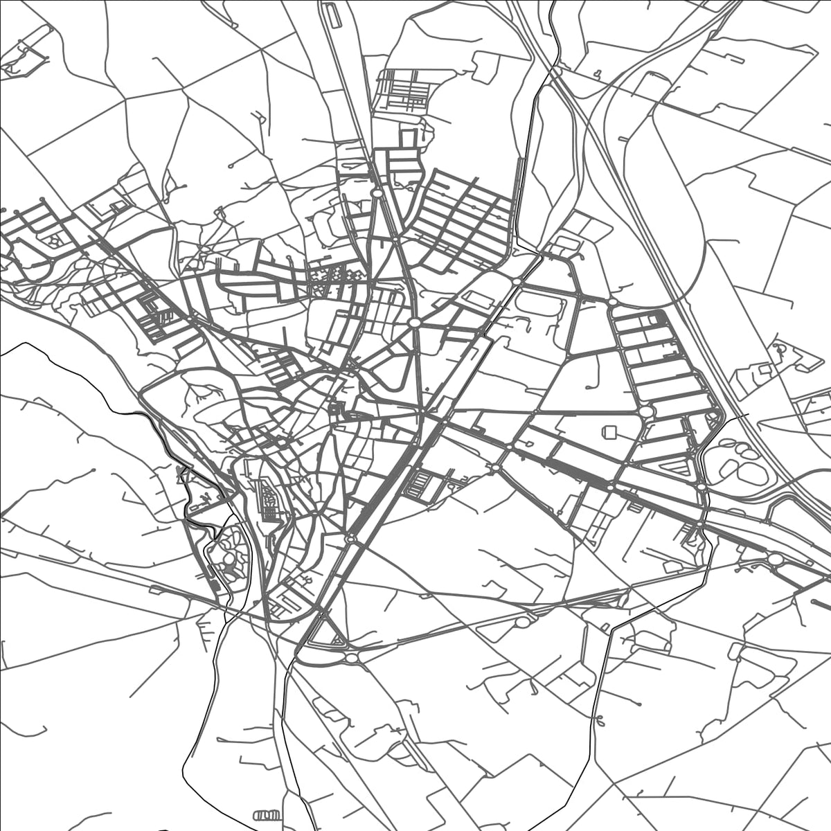 ROAD MAP OF BENAVENTE, SPAIN BY MAPAKES