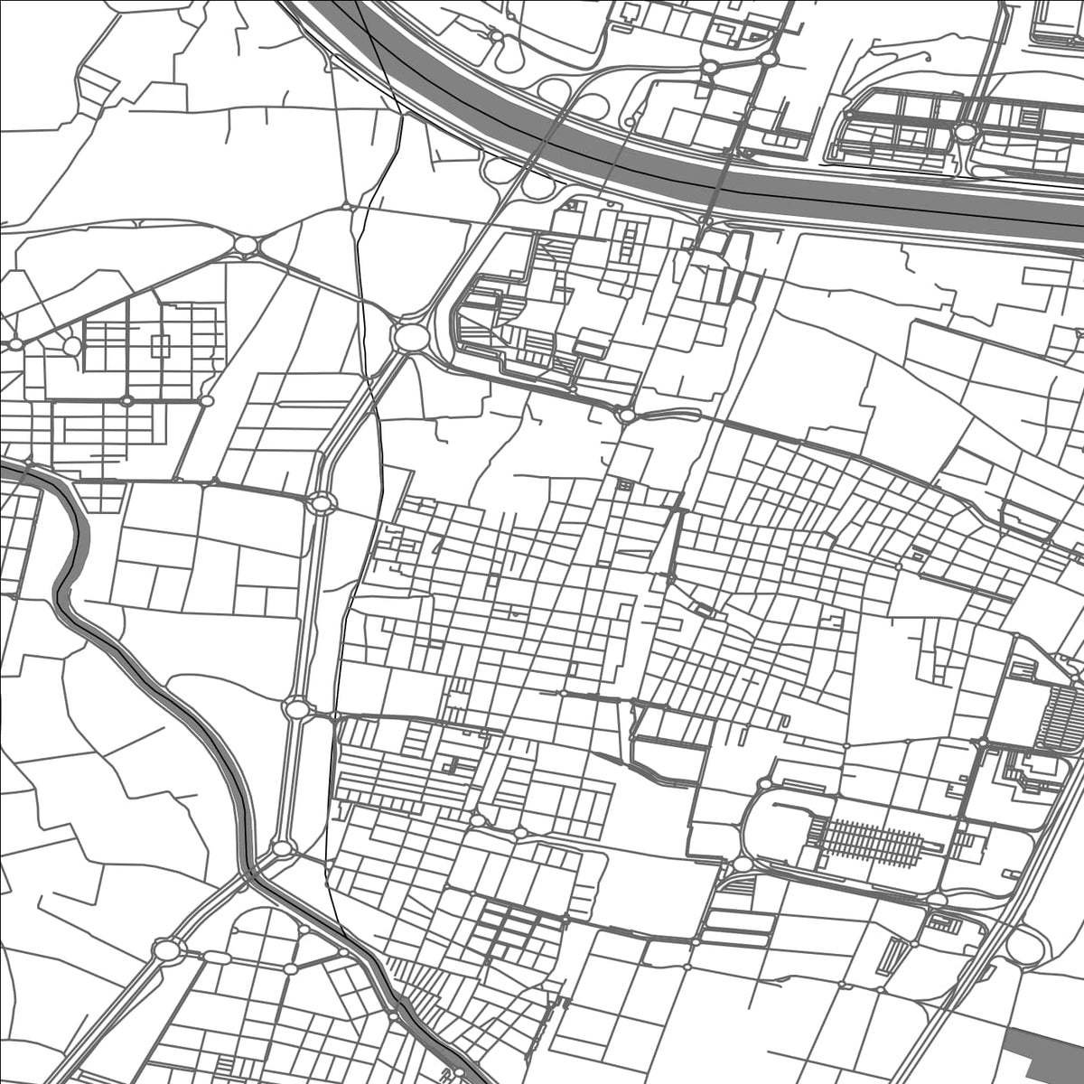 ROAD MAP OF BENETUSER, SPAIN BY MAPAKES