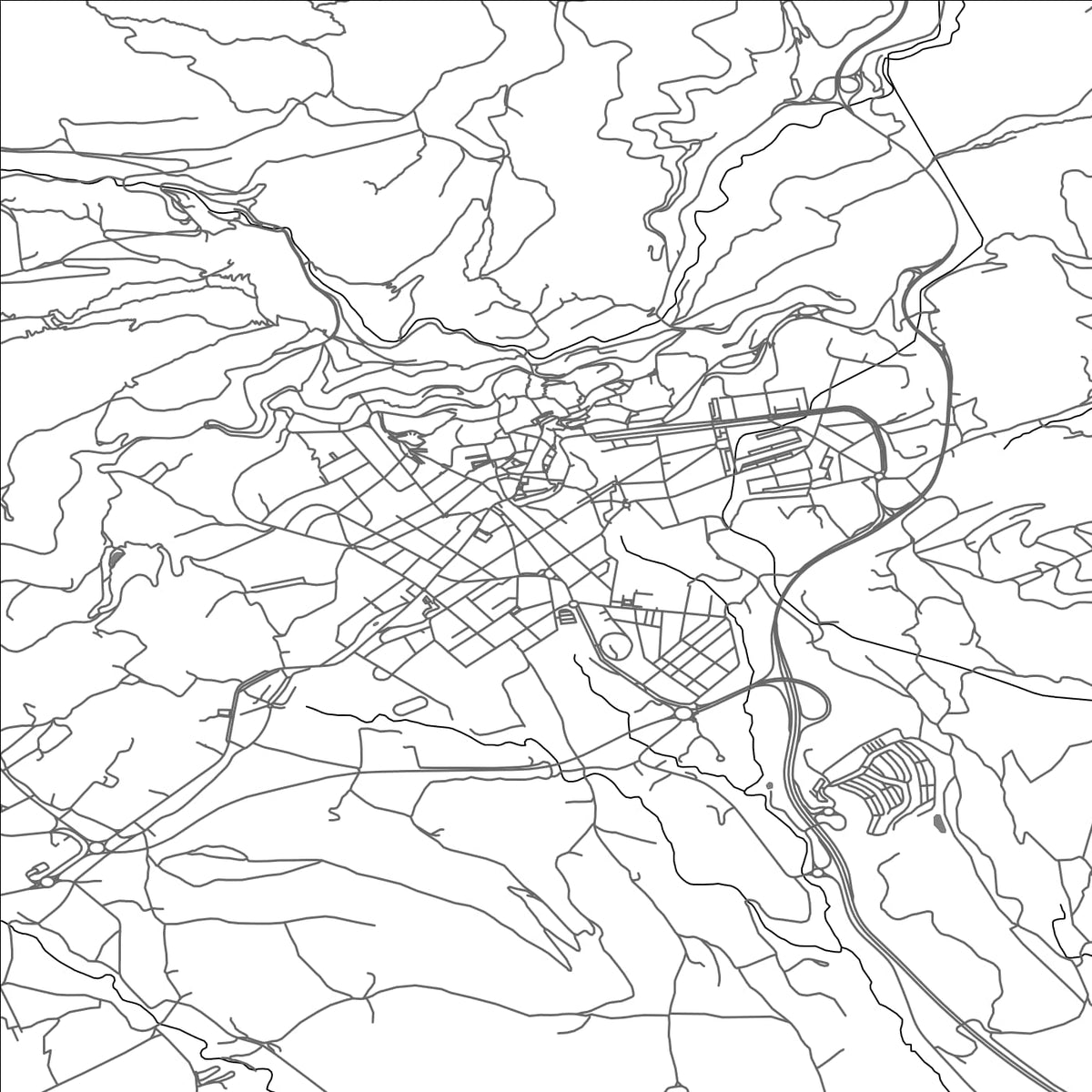 ROAD MAP OF BERGA, SPAIN BY MAPAKES