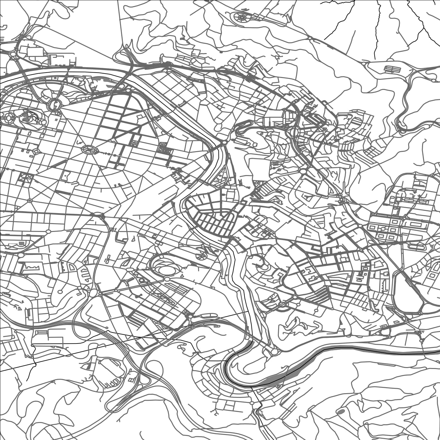 ROAD MAP OF BILBAO, SPAIN BY MAPAKES