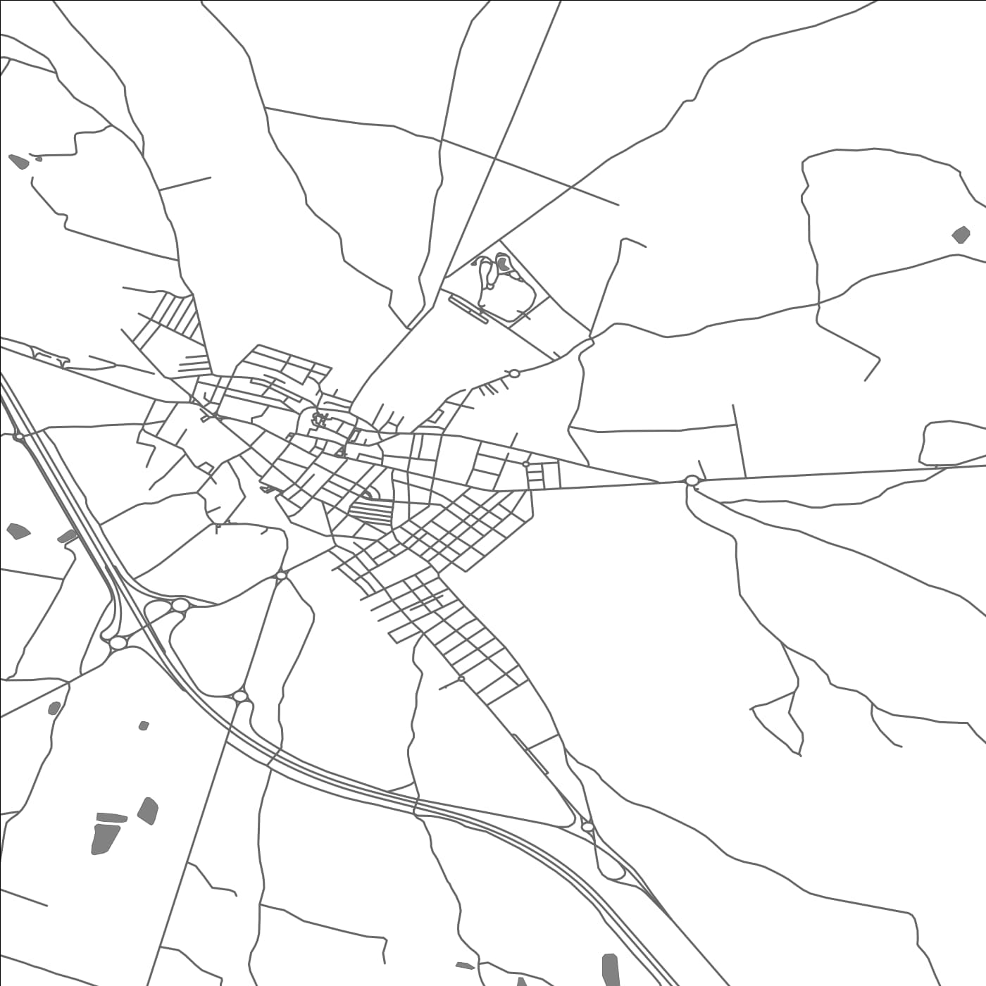 ROAD MAP OF BINEFAR, SPAIN BY MAPAKES