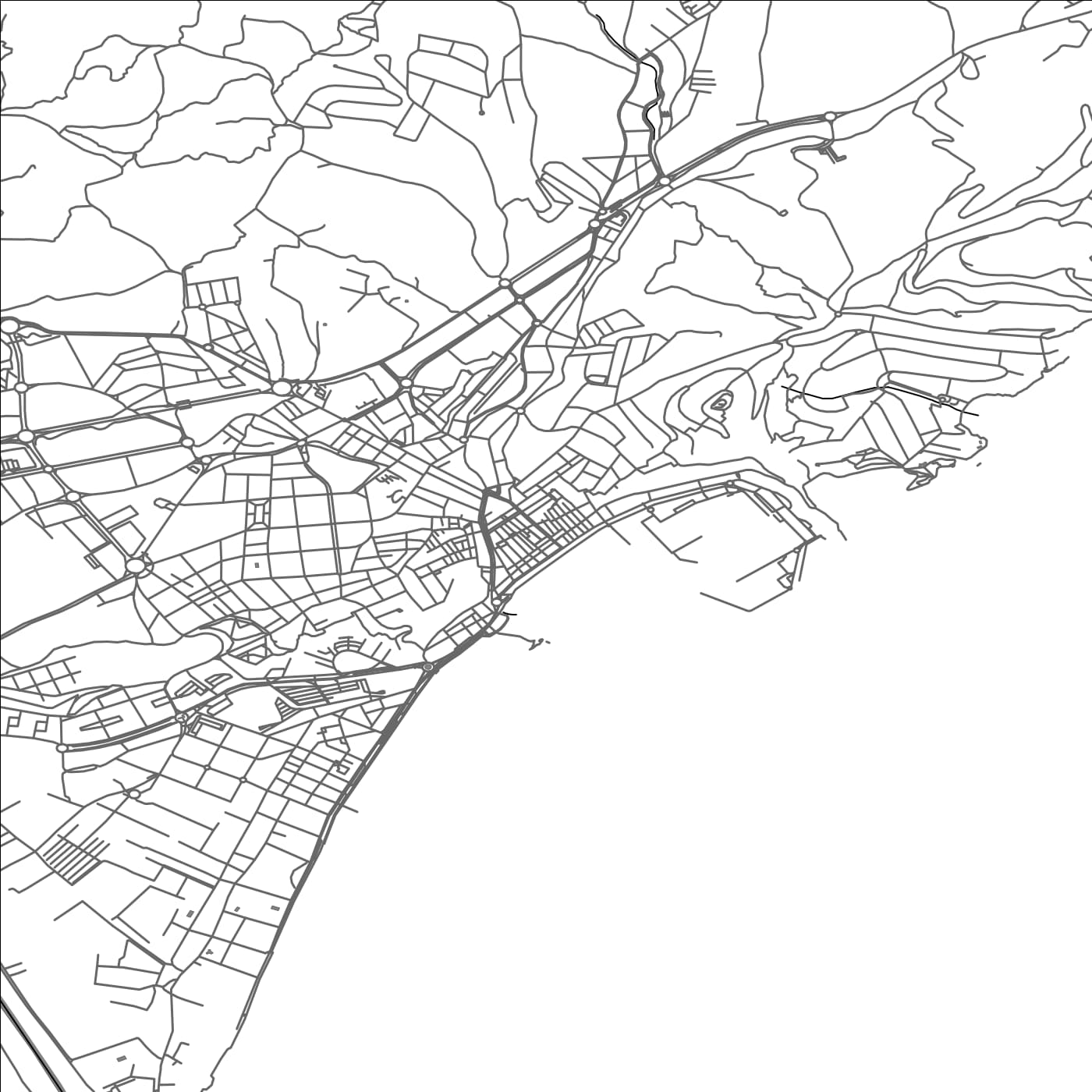 ROAD MAP OF BLANES, SPAIN BY MAPAKES