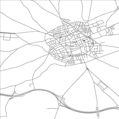 ROAD MAP OF BOLANOS DE CALATRAVA, SPAIN BY MAPAKES