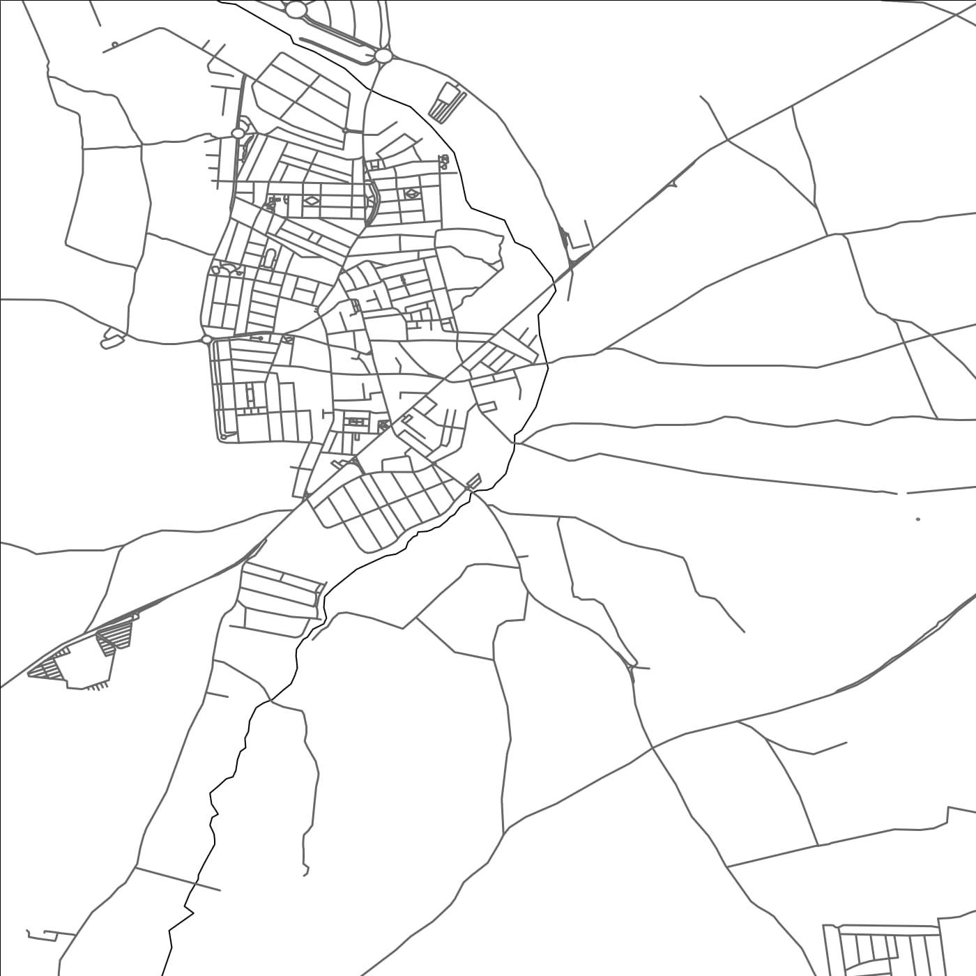 ROAD MAP OF BOLLULLOS DE LA MITACION, SPAIN BY MAPAKES