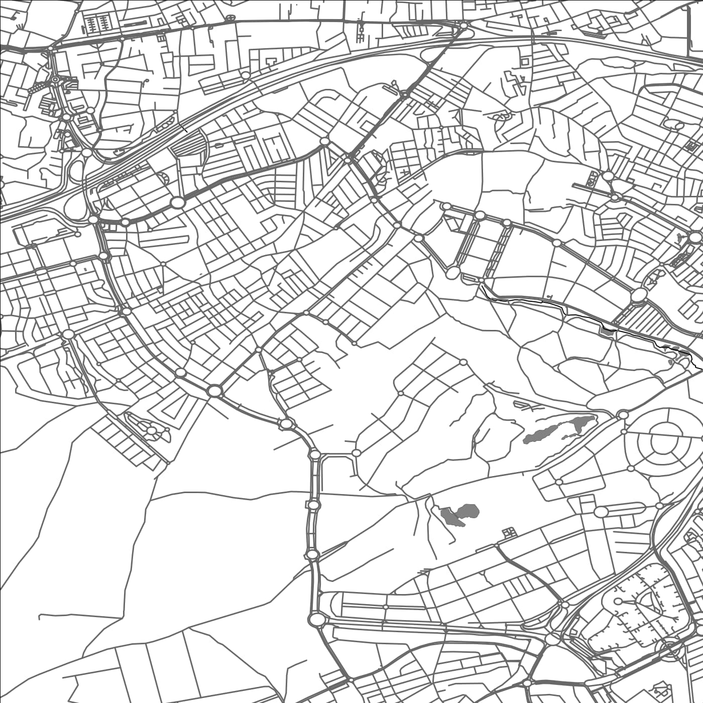 ROAD MAP OF BORMUJOS, SPAIN BY MAPAKES