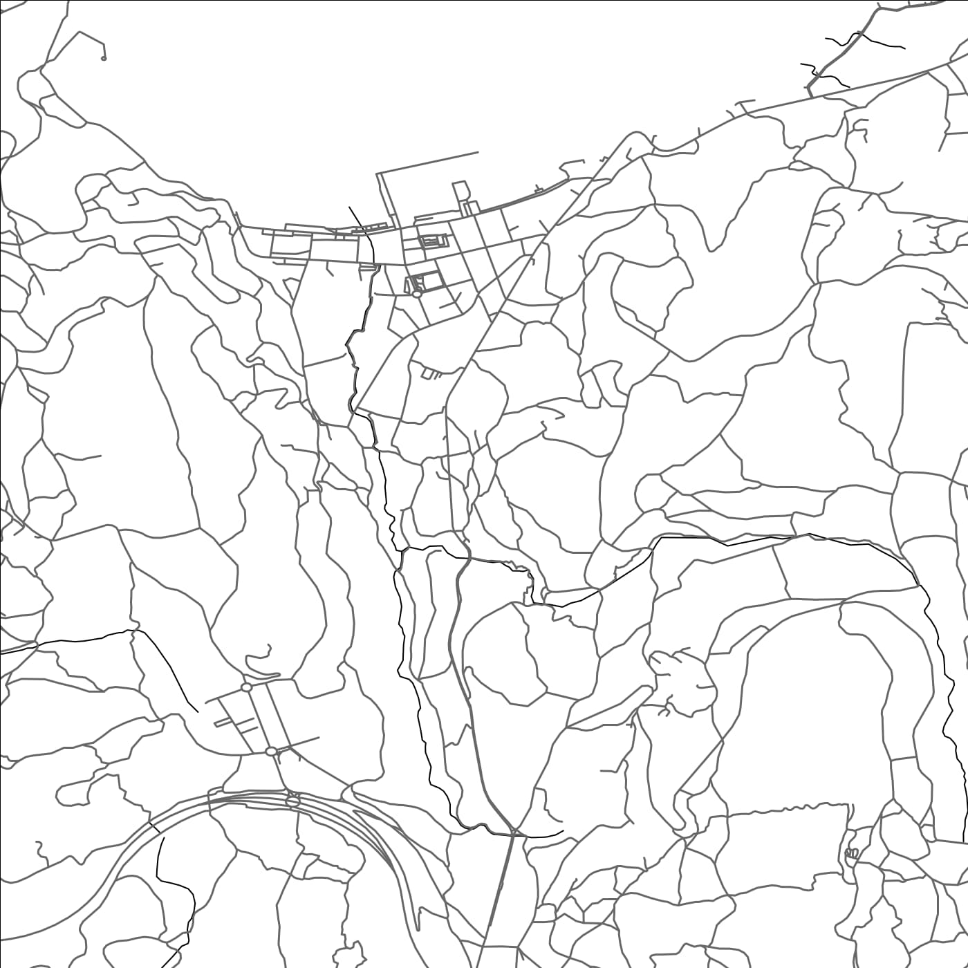 ROAD MAP OF BUEU, SPAIN BY MAPAKES