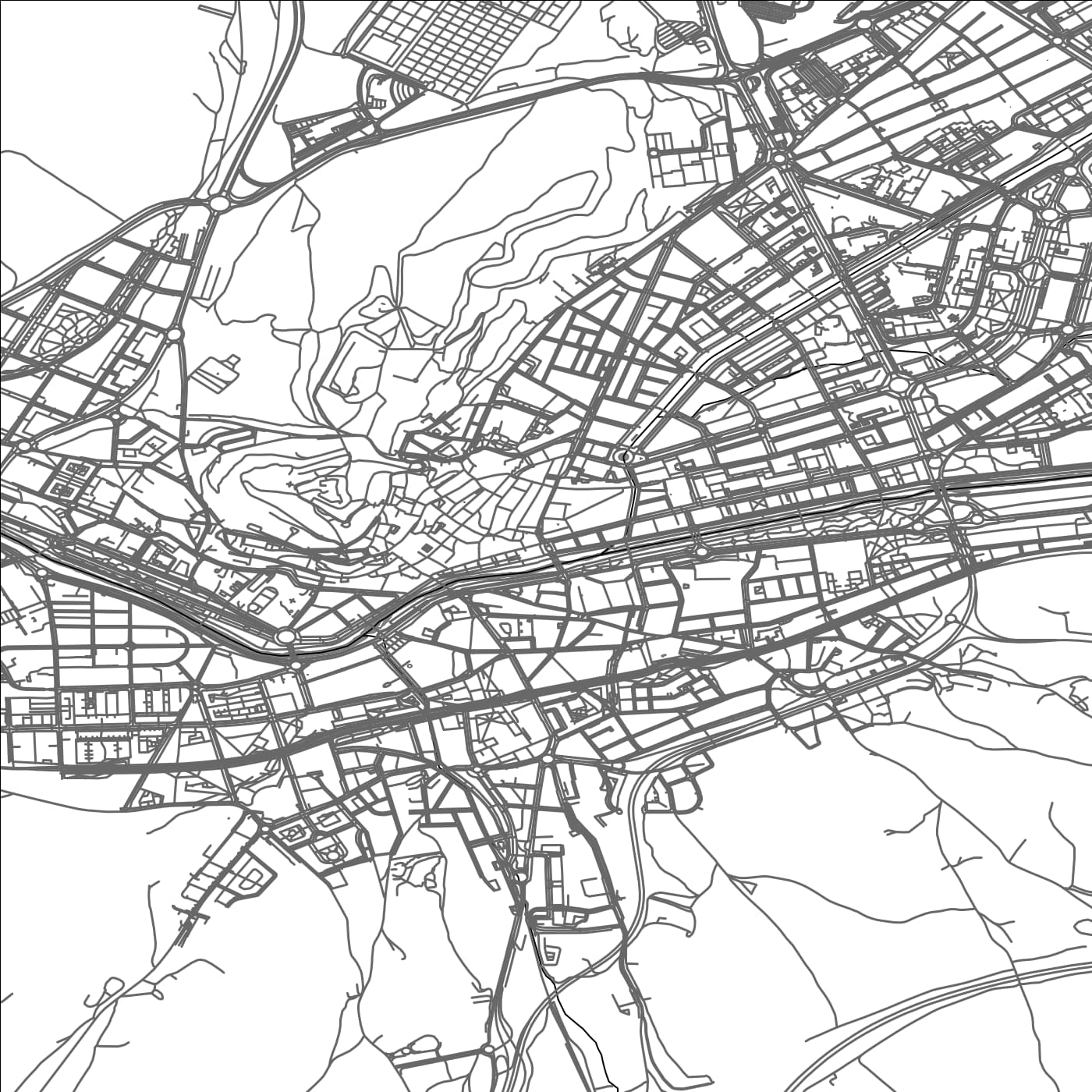 ROAD MAP OF BURGOS, SPAIN BY MAPAKES