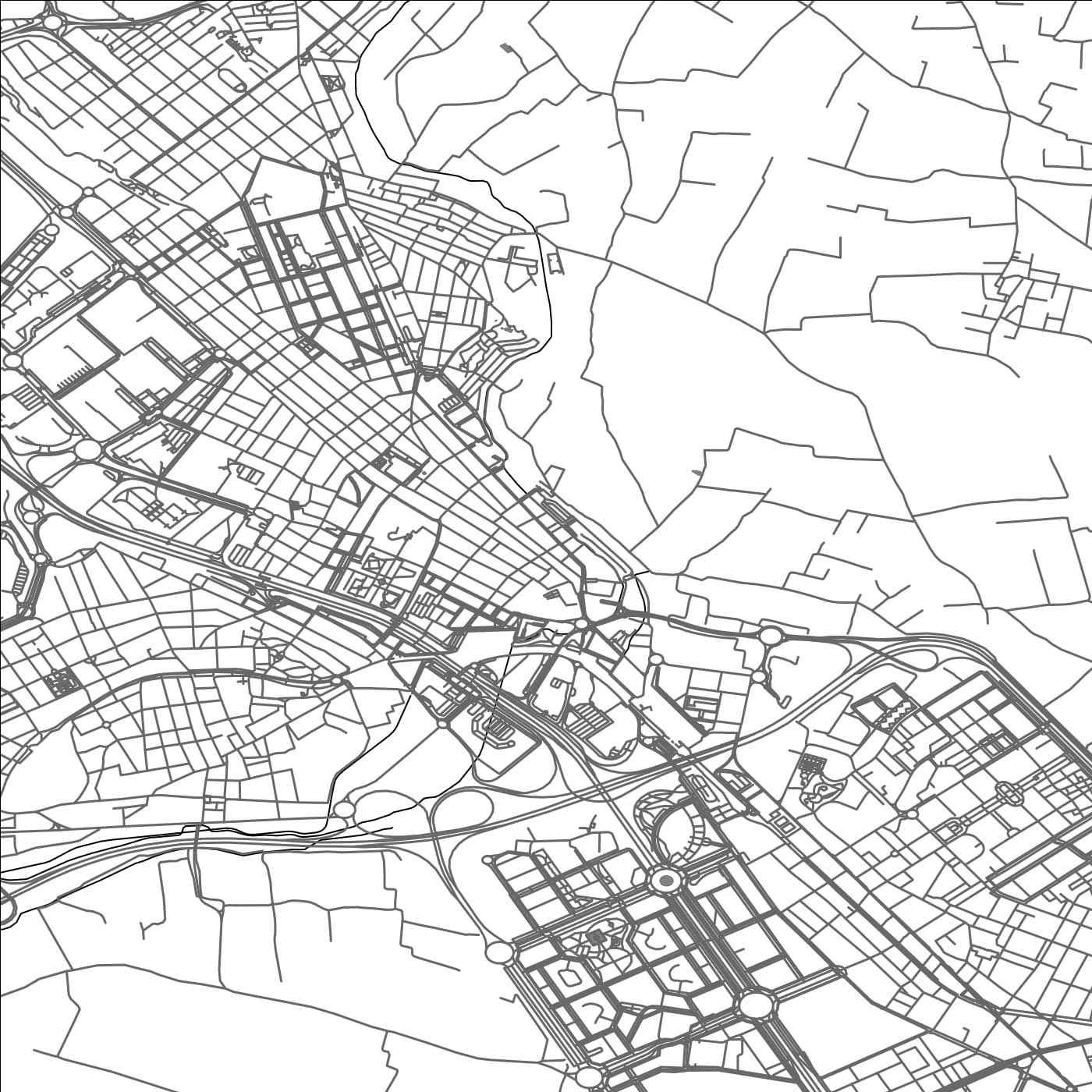 ROAD MAP OF BURJASOT, SPAIN BY MAPAKES