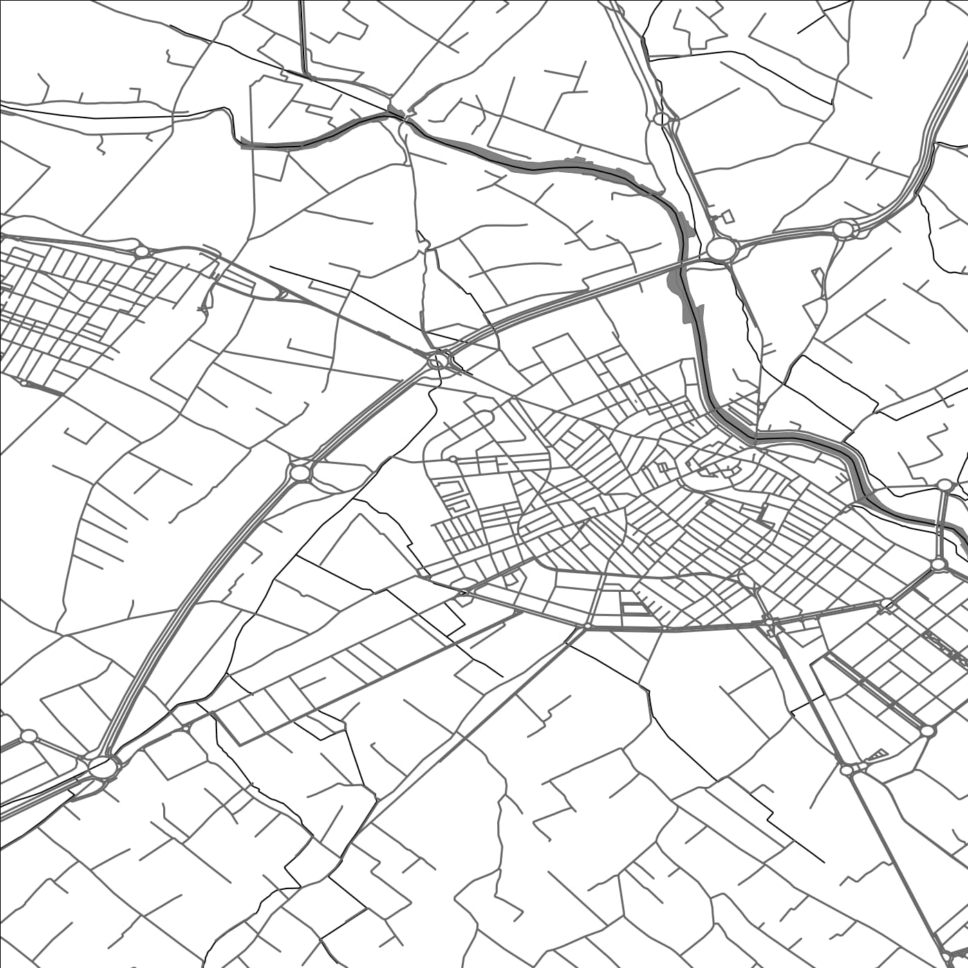 ROAD MAP OF BURRIANA, SPAIN BY MAPAKES