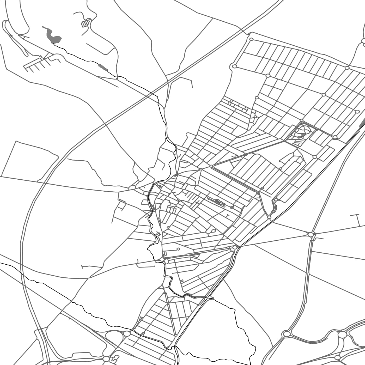 ROAD MAP OF CABANILLAS DEL CAMPO, SPAIN BY MAPAKES