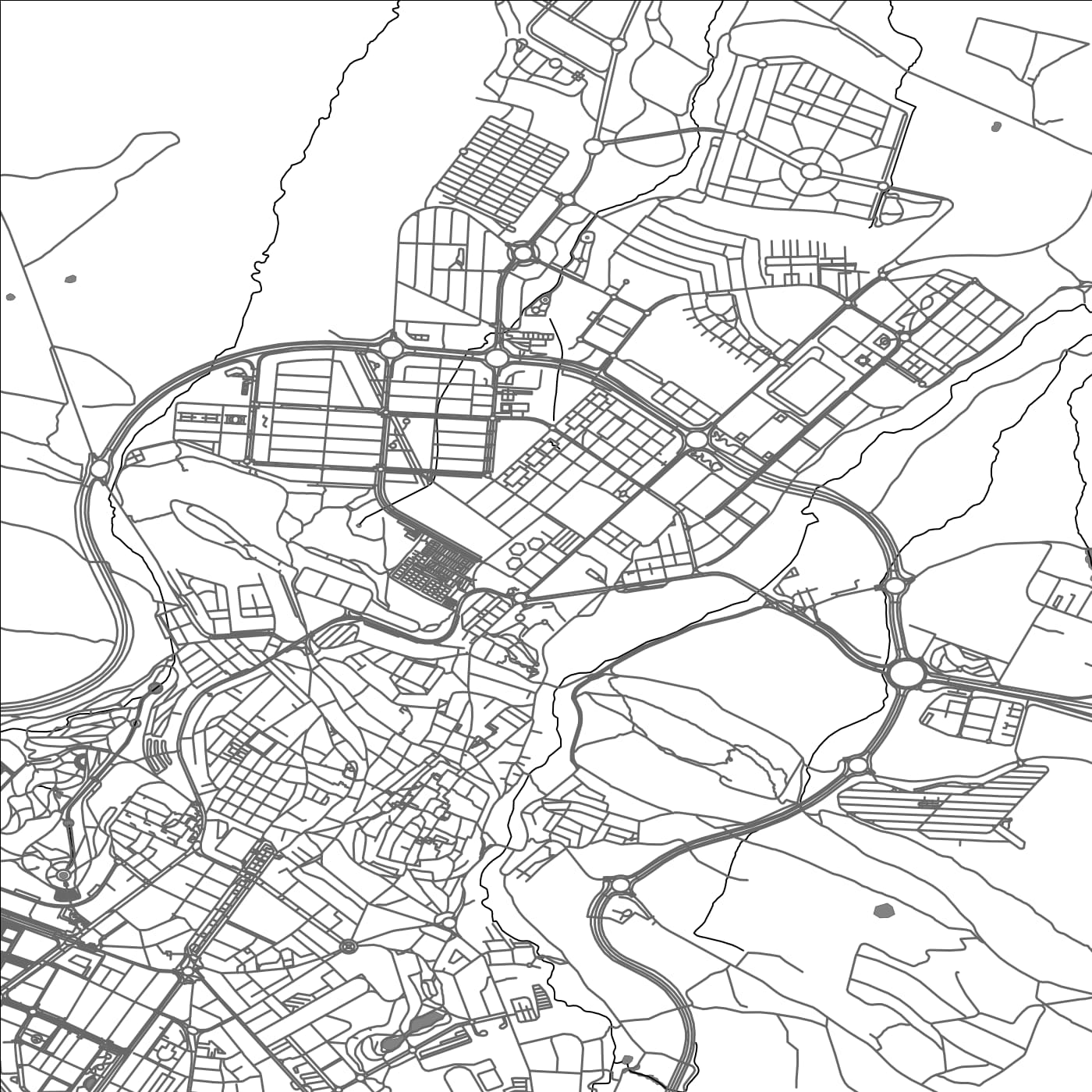 ROAD MAP OF CACERES, SPAIN BY MAPAKES