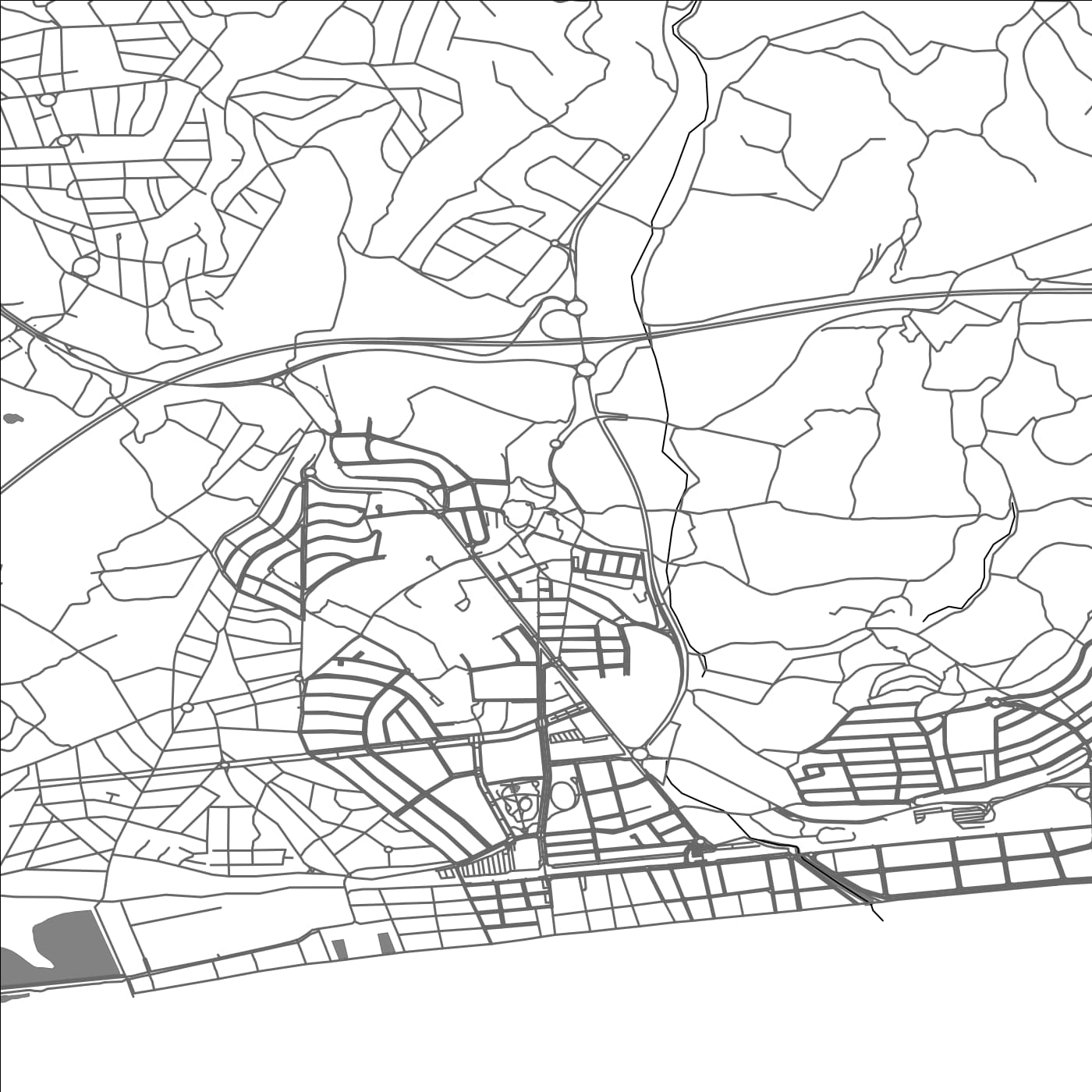 ROAD MAP OF CALAFELL, SPAIN BY MAPAKES