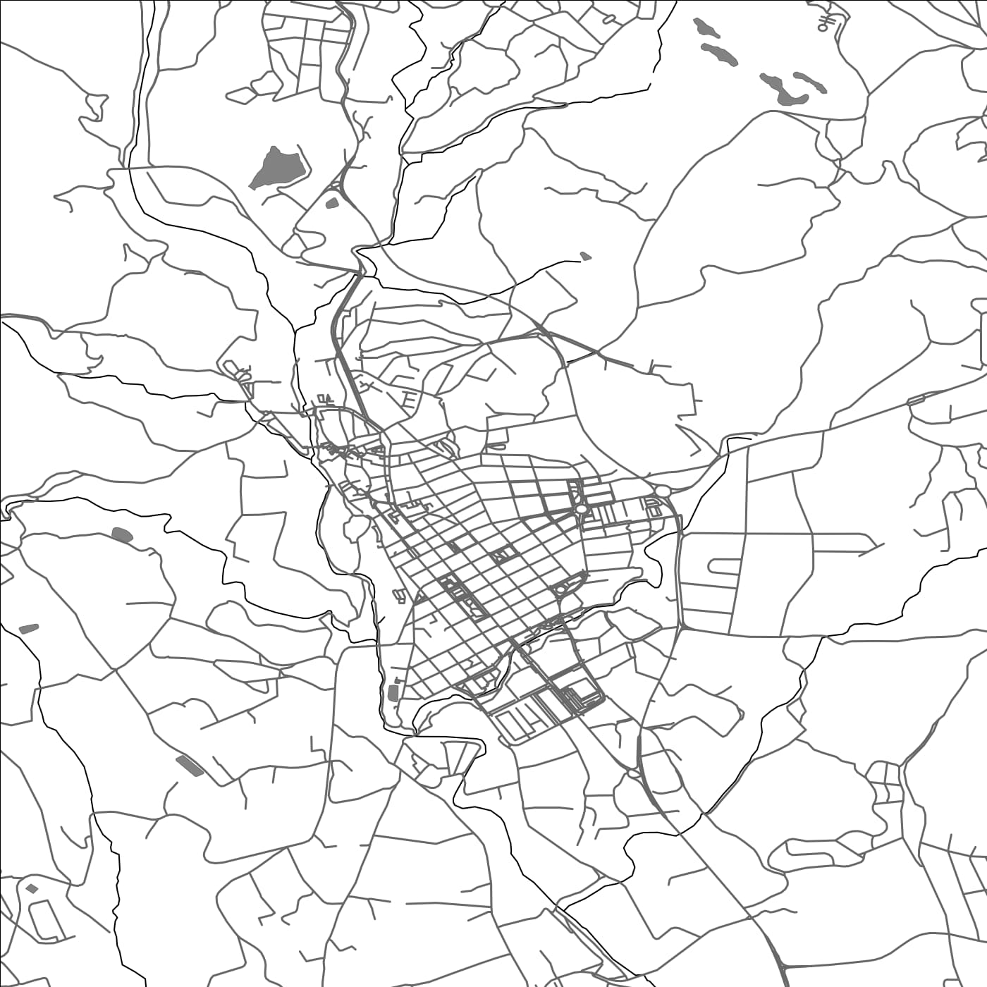 ROAD MAP OF CALDAS DE MONTBUY, SPAIN BY MAPAKES