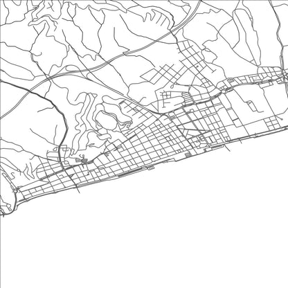 ROAD MAP OF CALELLA, SPAIN BY MAPAKES