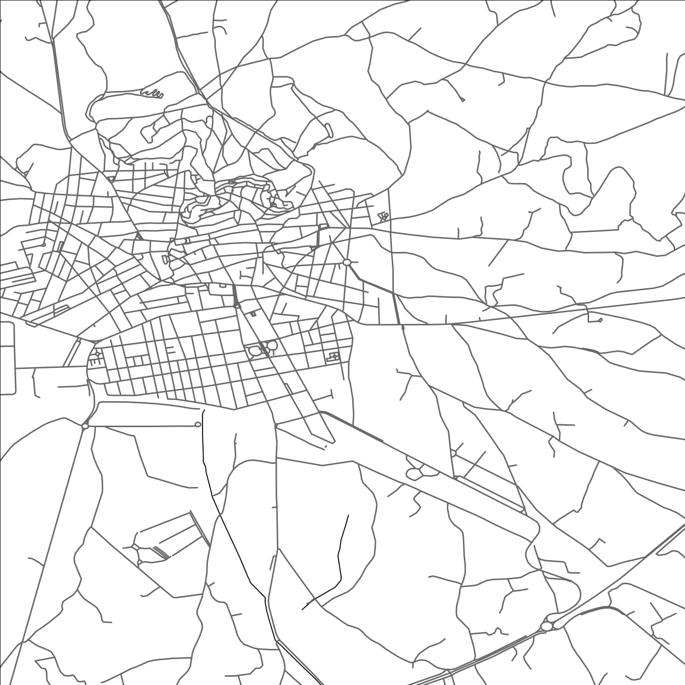 ROAD MAP OF CAMPO DE CRIPTANA, SPAIN BY MAPAKES