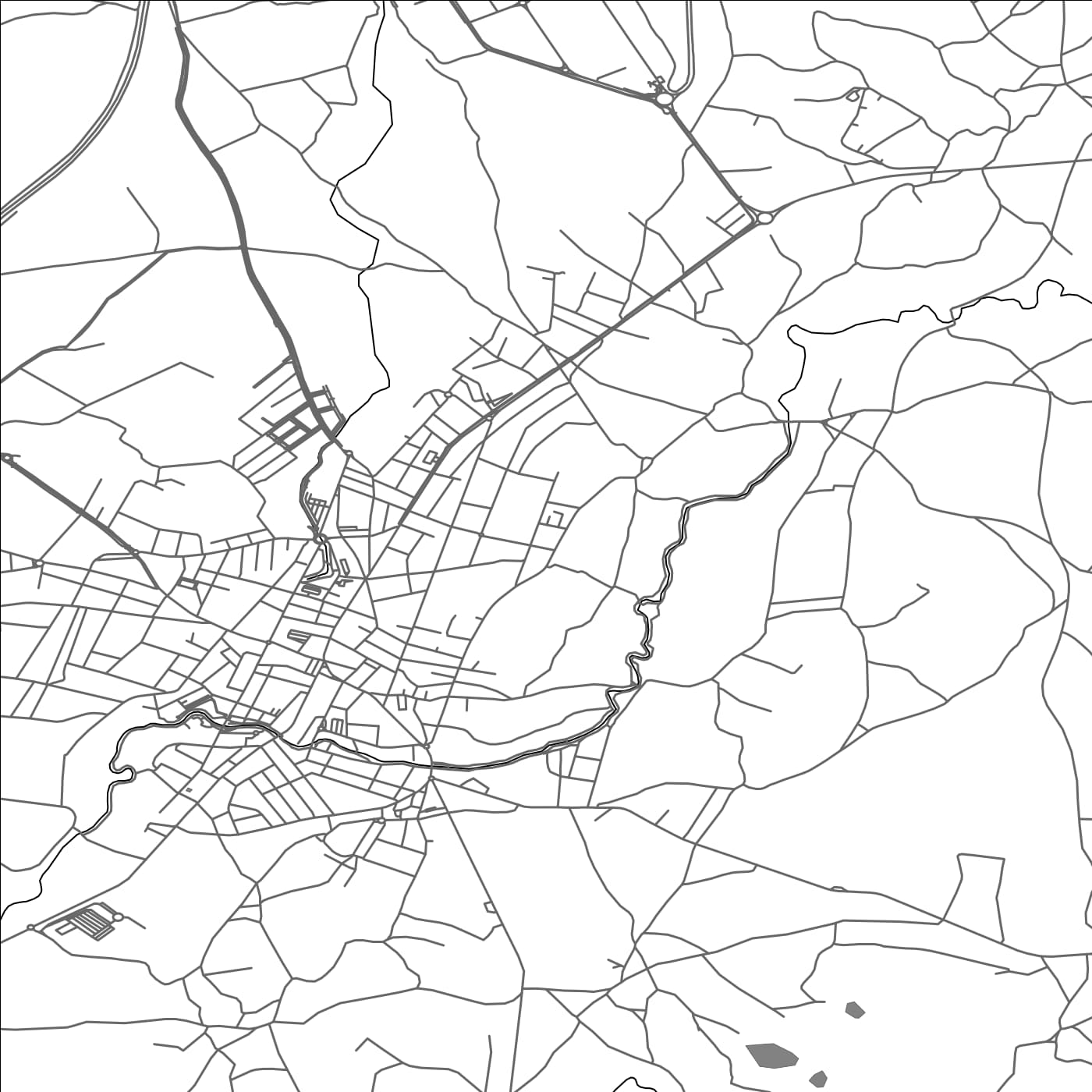 ROAD MAP OF CARBALLO, SPAIN BY MAPAKES