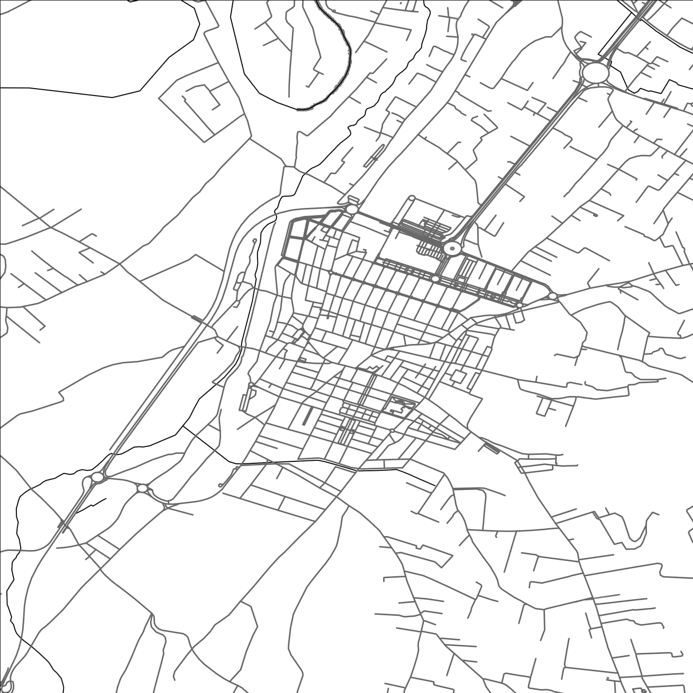 ROAD MAP OF CARCAGENTE, SPAIN BY MAPAKES