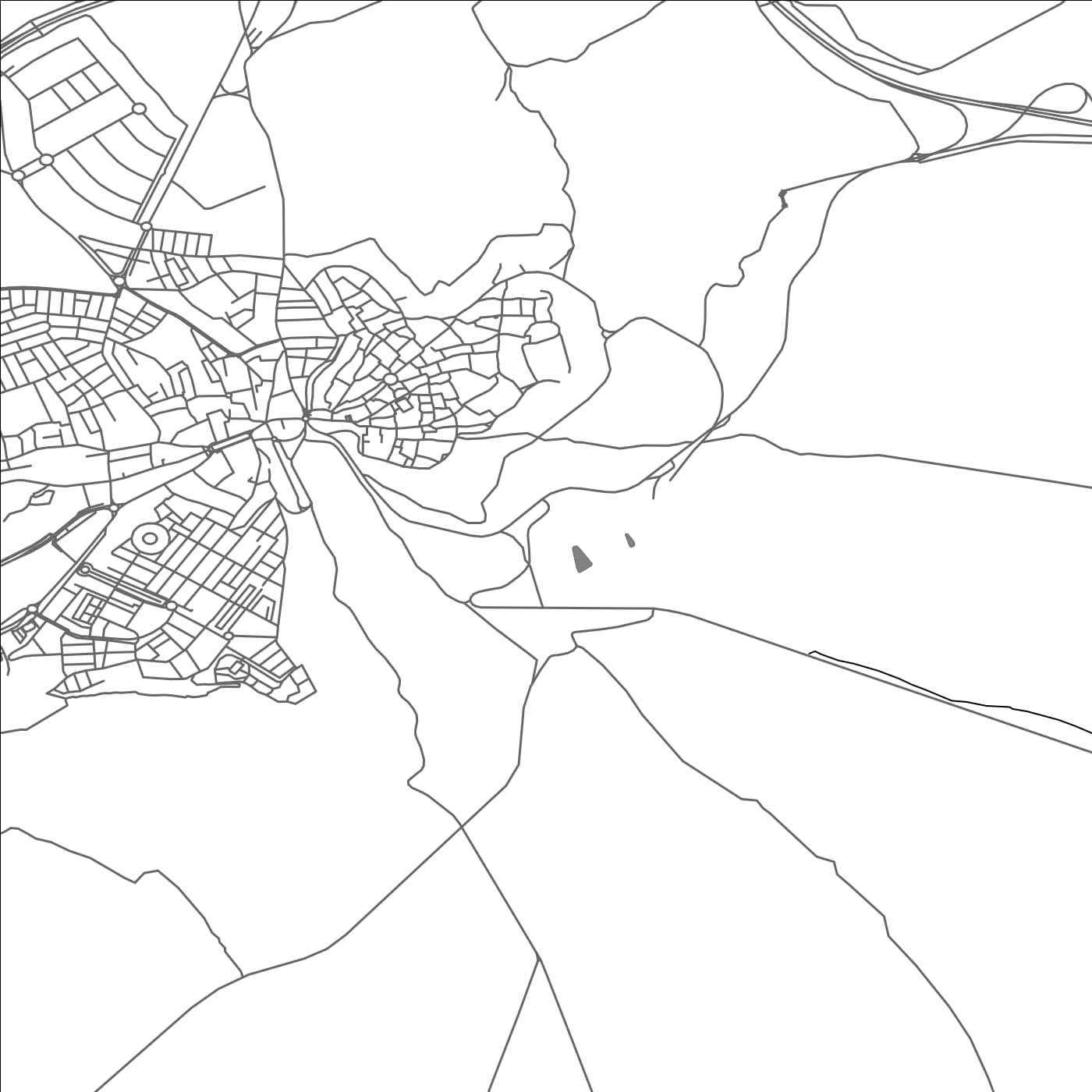 ROAD MAP OF CARMONA, SPAIN BY MAPAKES