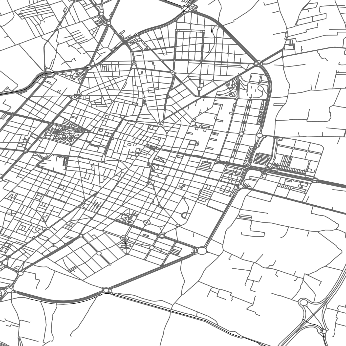 ROAD MAP OF CASTELLON DE LA PLANA, SPAIN BY MAPAKES