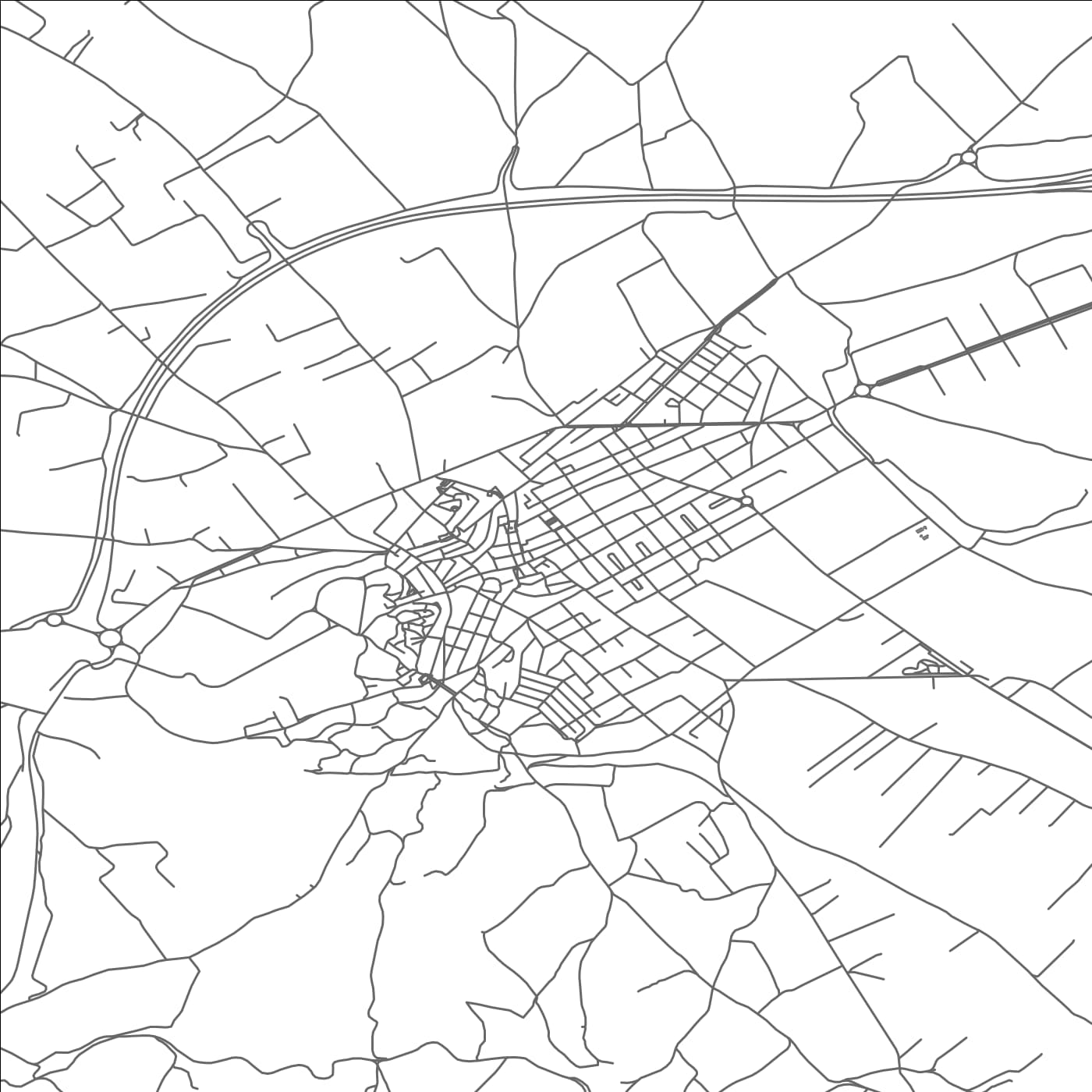 ROAD MAP OF CAUDETE, SPAIN BY MAPAKES