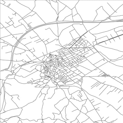 ROAD MAP OF CAUDETE, SPAIN BY MAPAKES