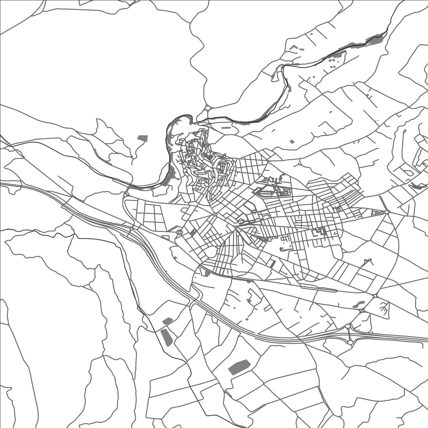 ROAD MAP OF CEHEGIN, SPAIN BY MAPAKES