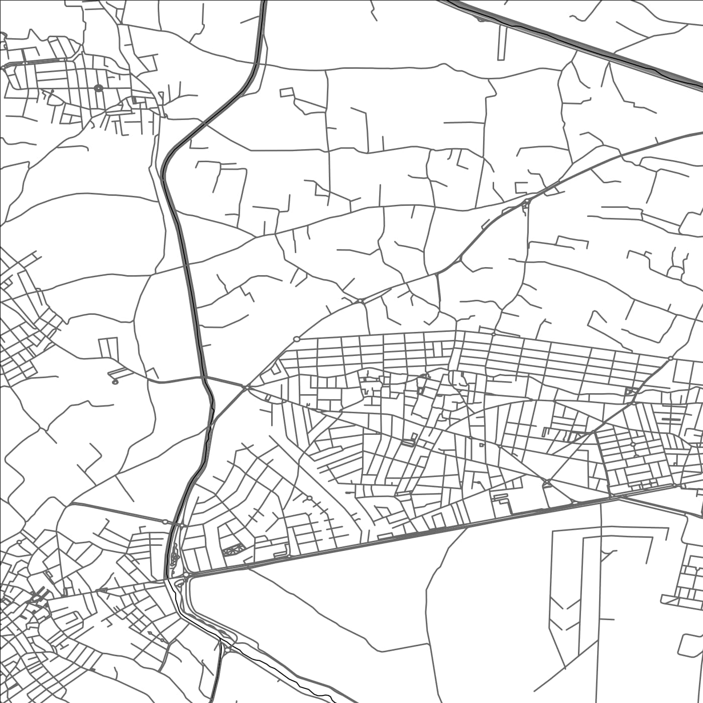 ROAD MAP OF CHURRIANA DE LA VEGA, SPAIN BY MAPAKES