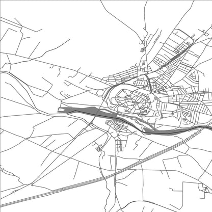 ROAD MAP OF CIUDAD-RODRIGO, SPAIN BY MAPAKES