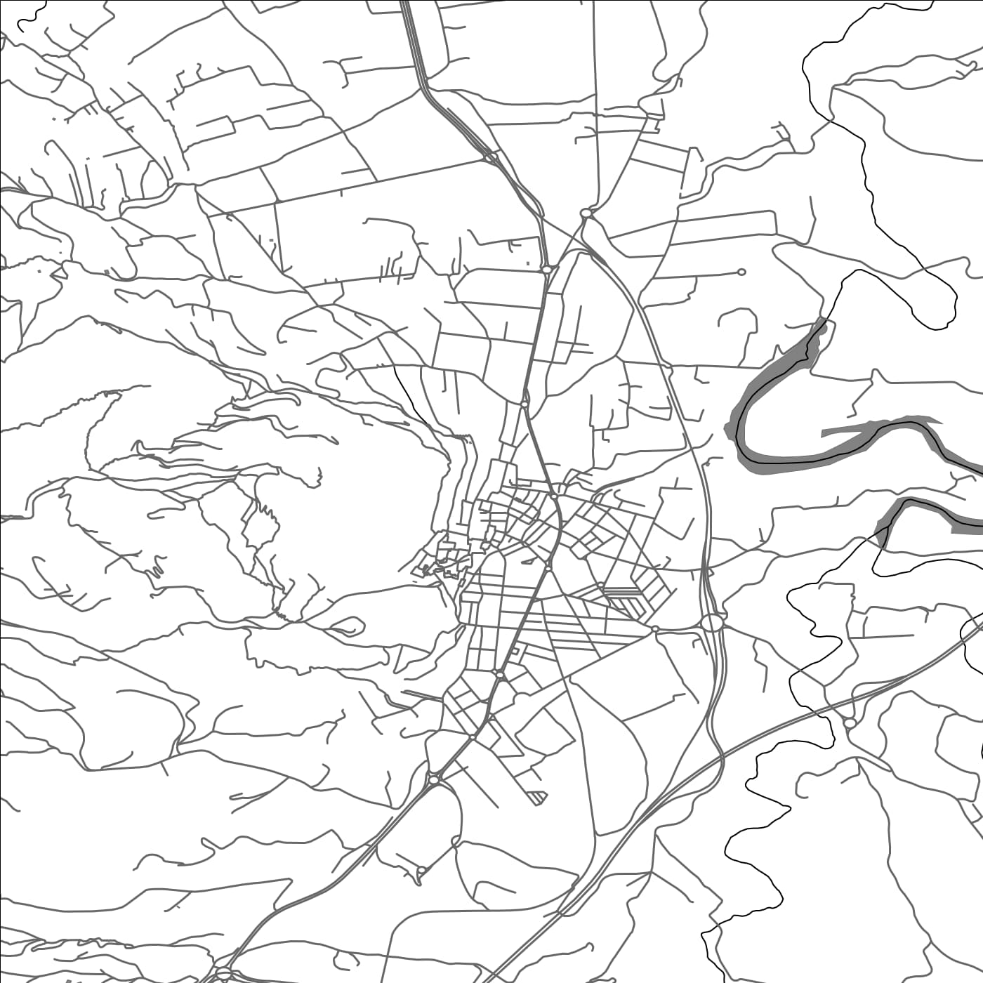 ROAD MAP OF COCENTAINA, SPAIN BY MAPAKES