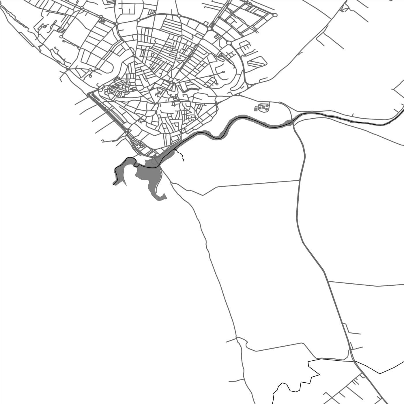 ROAD MAP OF CONIL DE LA FRONTERA, SPAIN BY MAPAKES