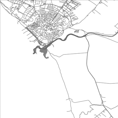 ROAD MAP OF CONIL DE LA FRONTERA, SPAIN BY MAPAKES