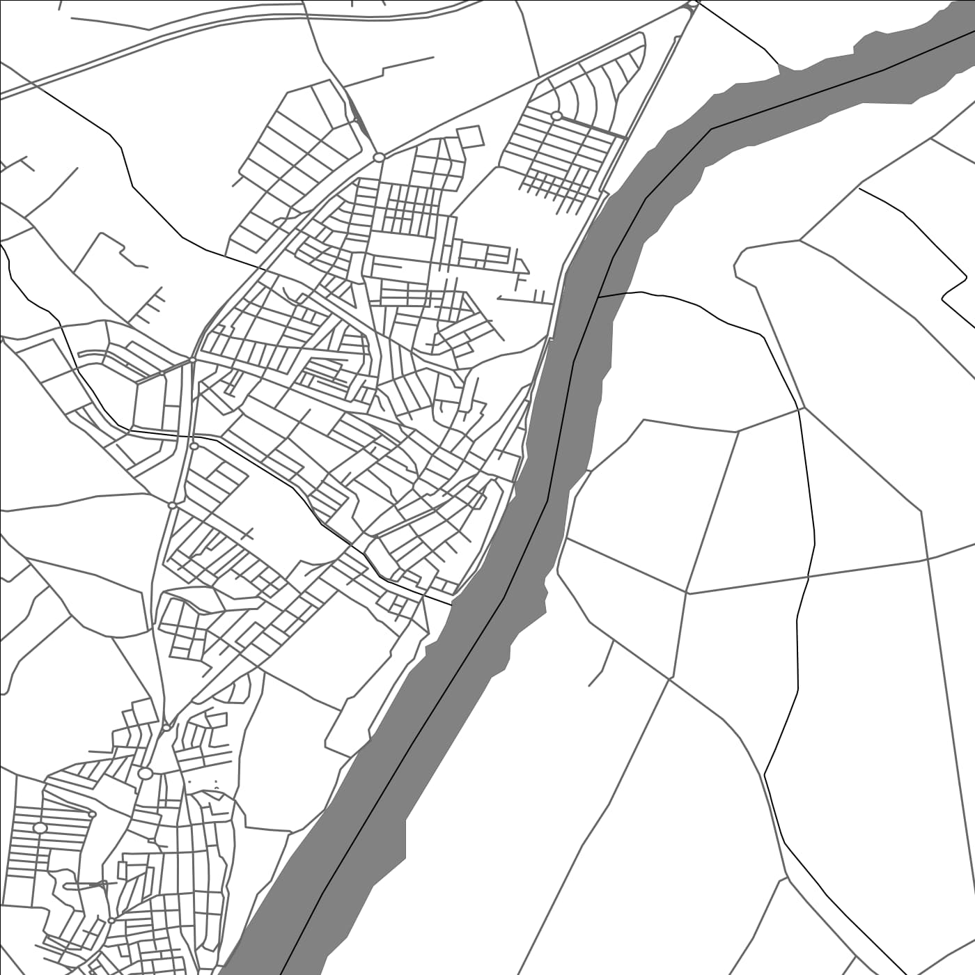 ROAD MAP OF CORIA DEL RIO, SPAIN BY MAPAKES