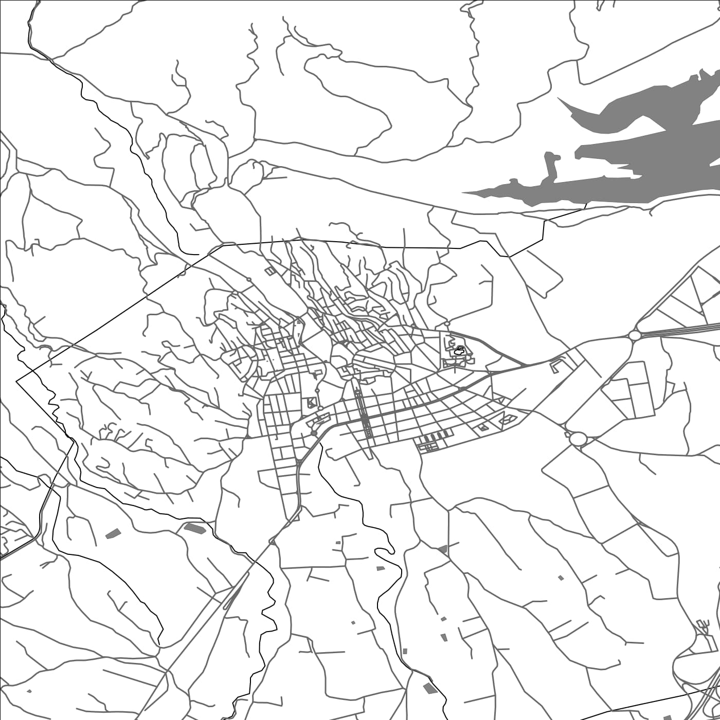 ROAD MAP OF CREVILLENTE, SPAIN BY MAPAKES