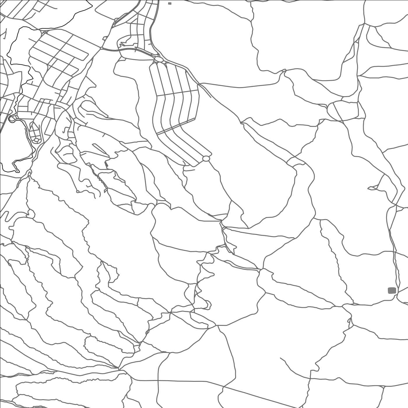 ROAD MAP OF CUARTE DE HUERVA, SPAIN BY MAPAKES