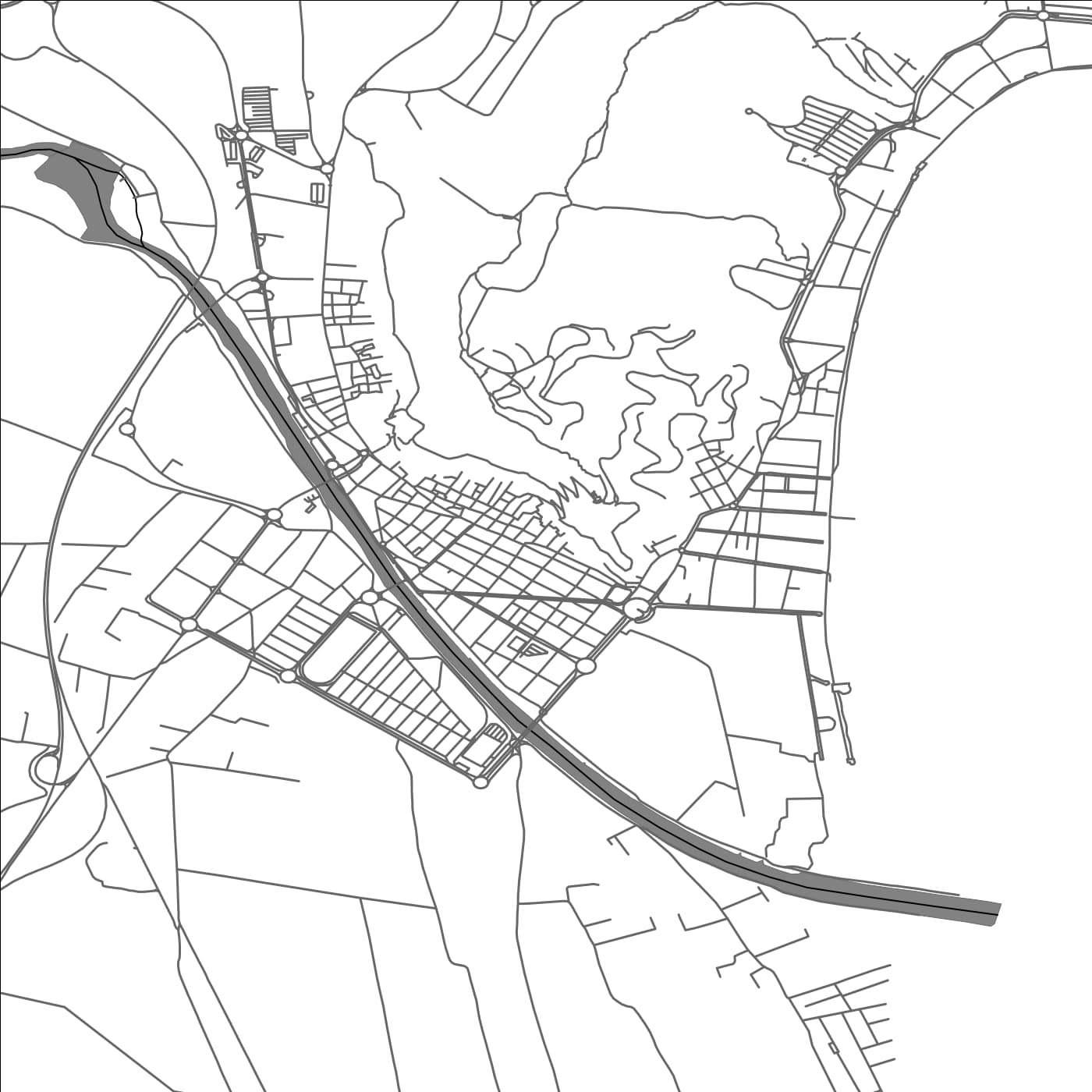 ROAD MAP OF CULLERA, SPAIN BY MAPAKES