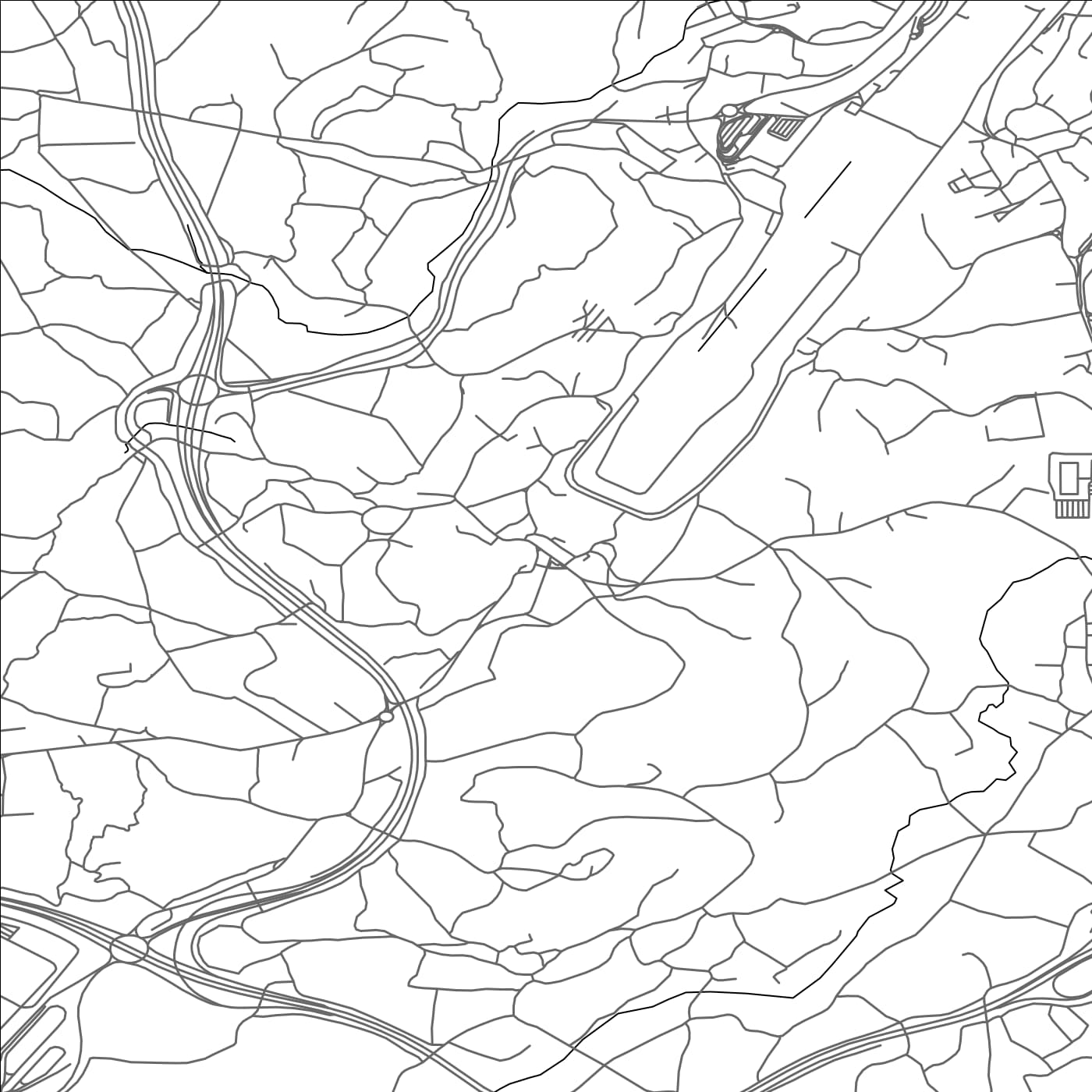 ROAD MAP OF CULLEREDO, SPAIN BY MAPAKES