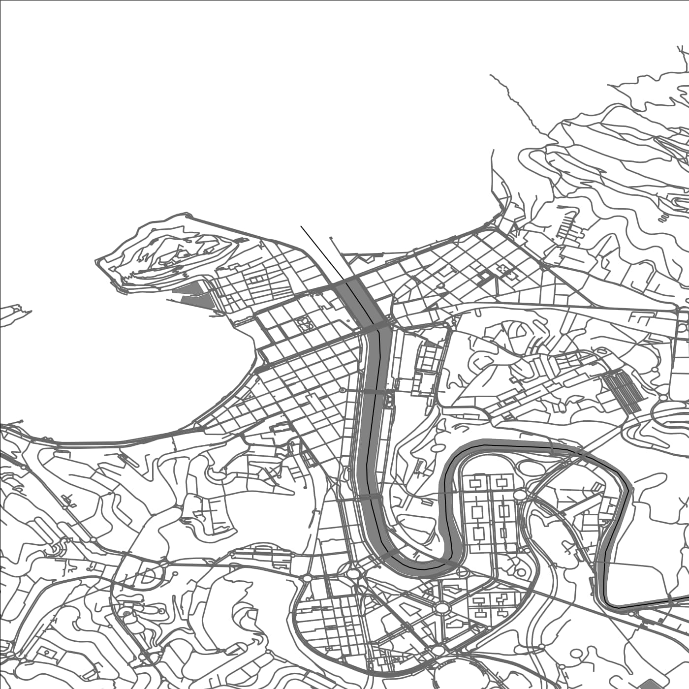 ROAD MAP OF DONOSTIA, SPAIN BY MAPAKES