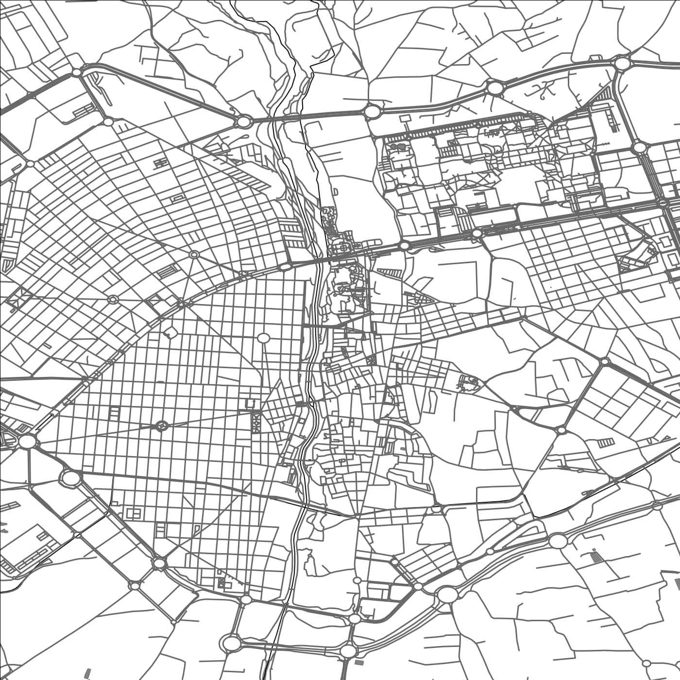 ROAD MAP OF ELCHE, SPAIN BY MAPAKES