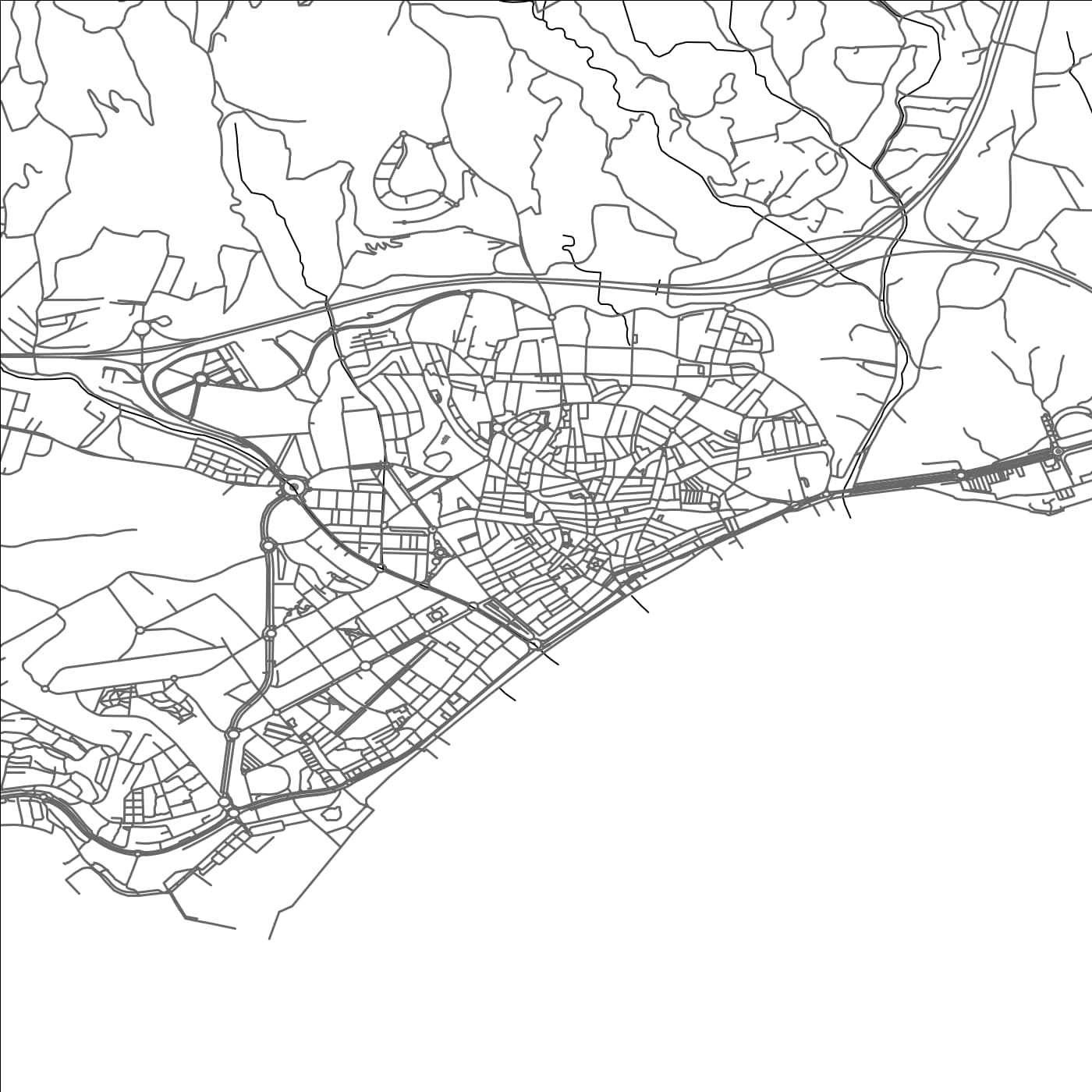 ROAD MAP OF ESTEPONA, SPAIN BY MAPAKES