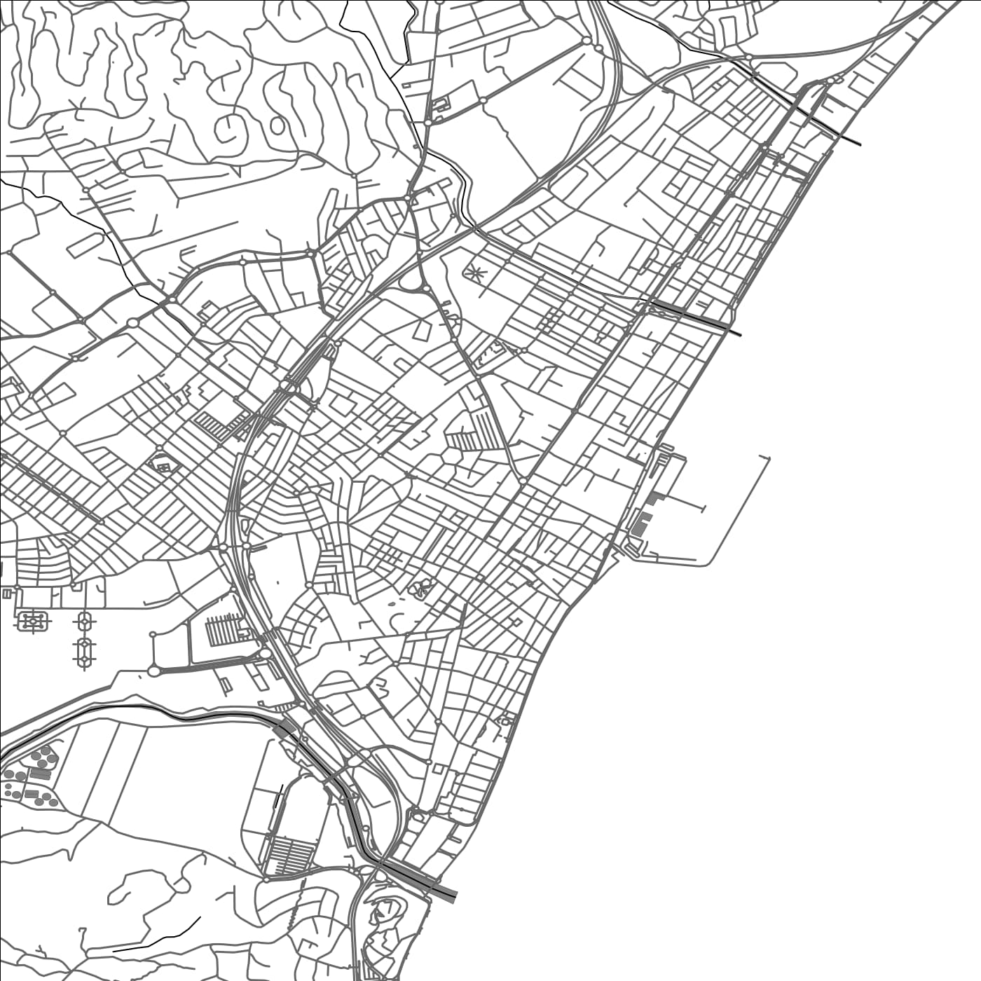 ROAD MAP OF FUENGIROLA, SPAIN BY MAPAKES