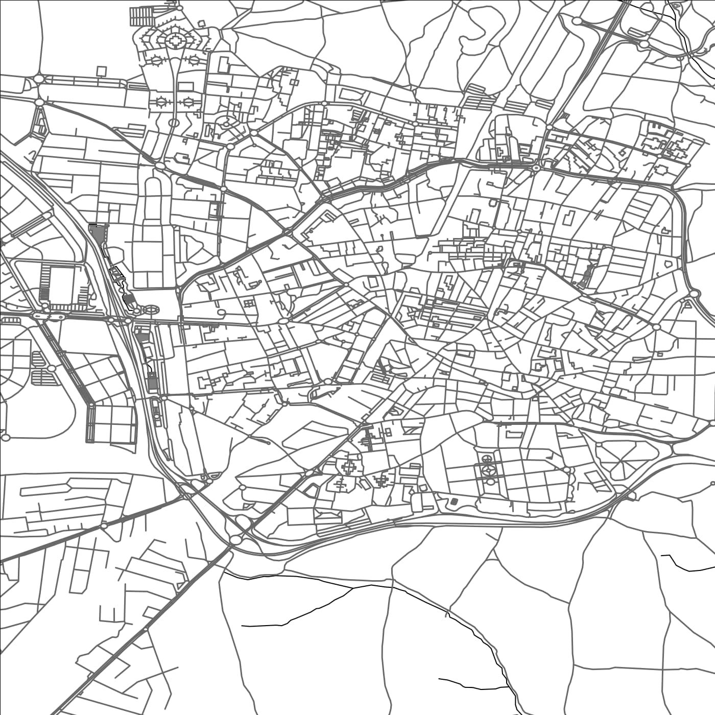 ROAD MAP OF FUENLABRADA, SPAIN BY MAPAKES