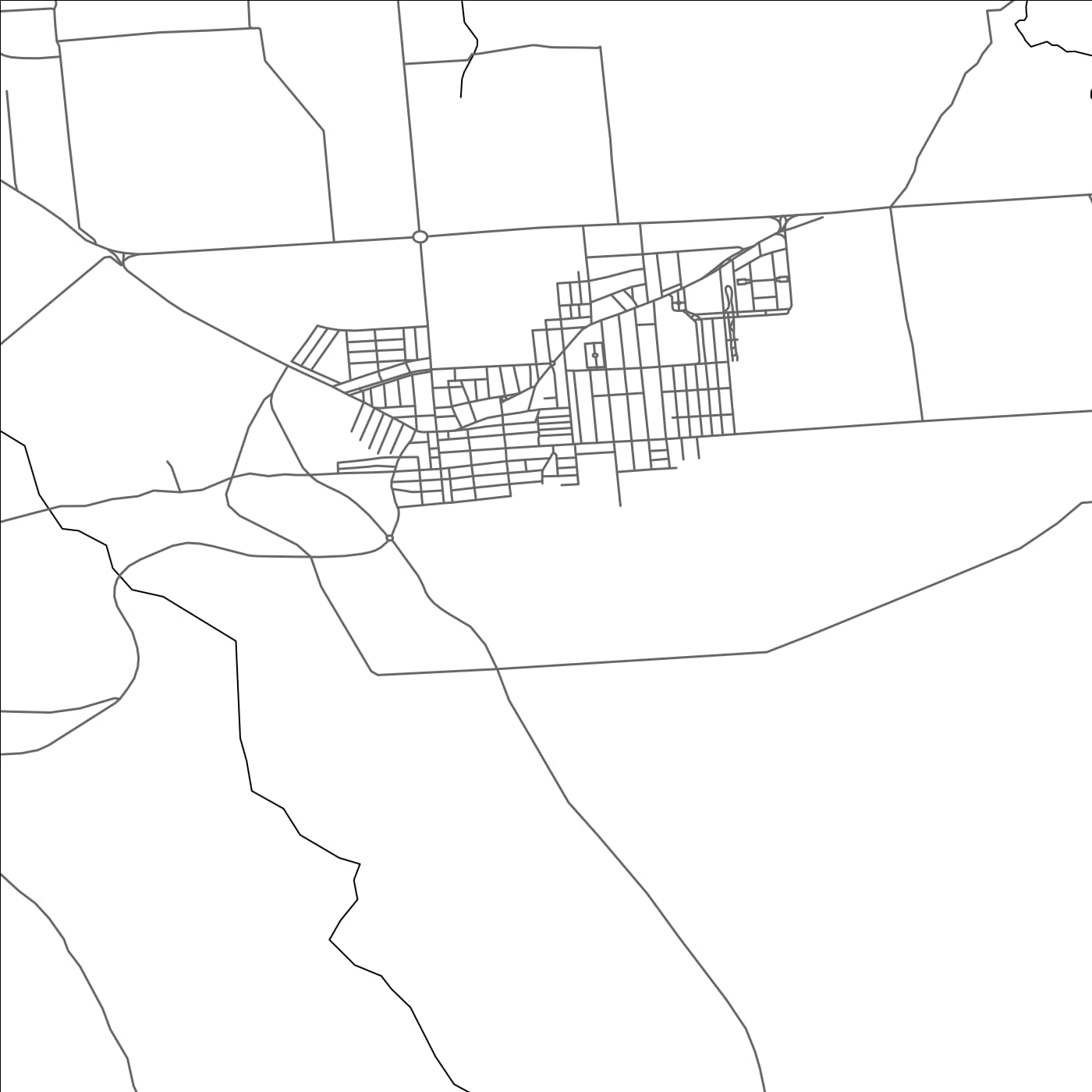 ROAD MAP OF FUENTE PALMERA, SPAIN BY MAPAKES