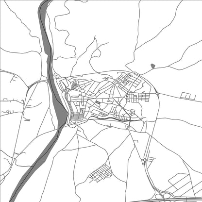 ROAD MAP OF GIBRALEON, SPAIN BY MAPAKES