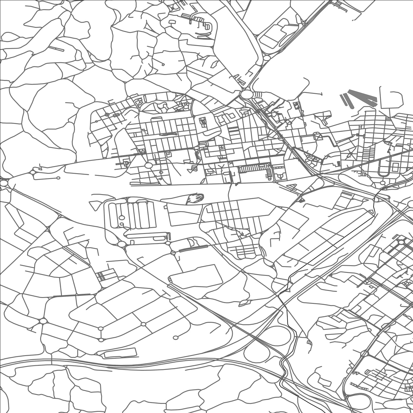 ROAD MAP OF GIJON, SPAIN BY MAPAKES