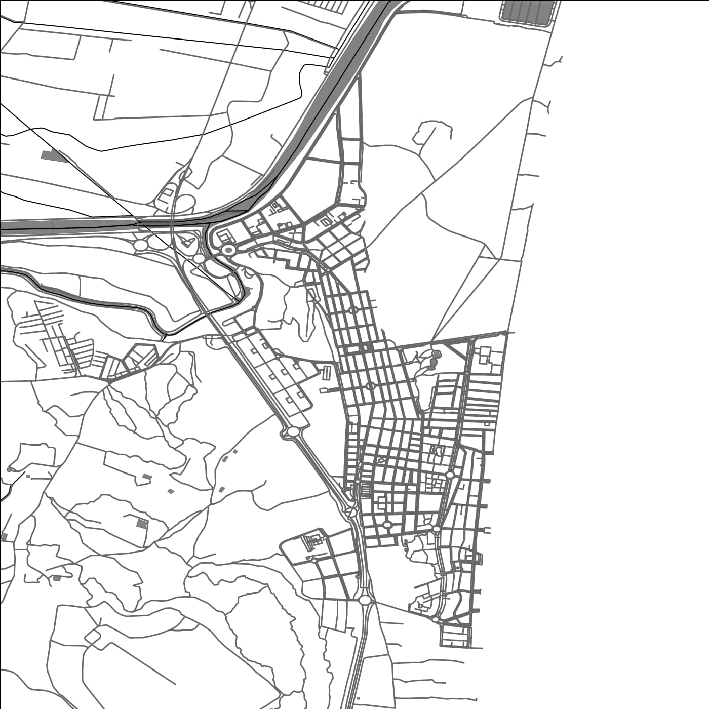 ROAD MAP OF GUARDAMAR DEL SEGURA, SPAIN BY MAPAKES