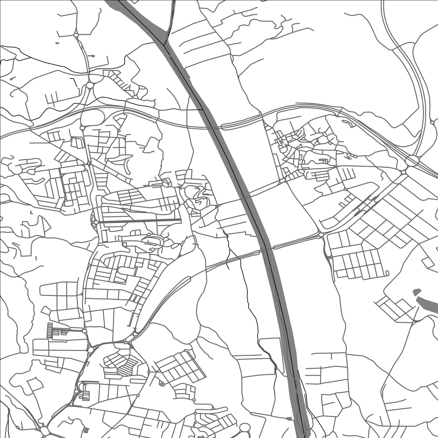 ROAD MAP OF HUERCAL DE ALMERIA, SPAIN BY MAPAKES