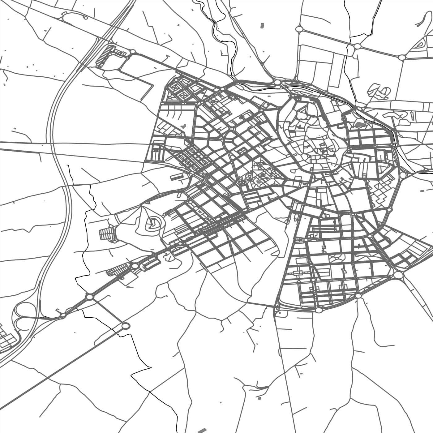 ROAD MAP OF HUESCA, SPAIN BY MAPAKES