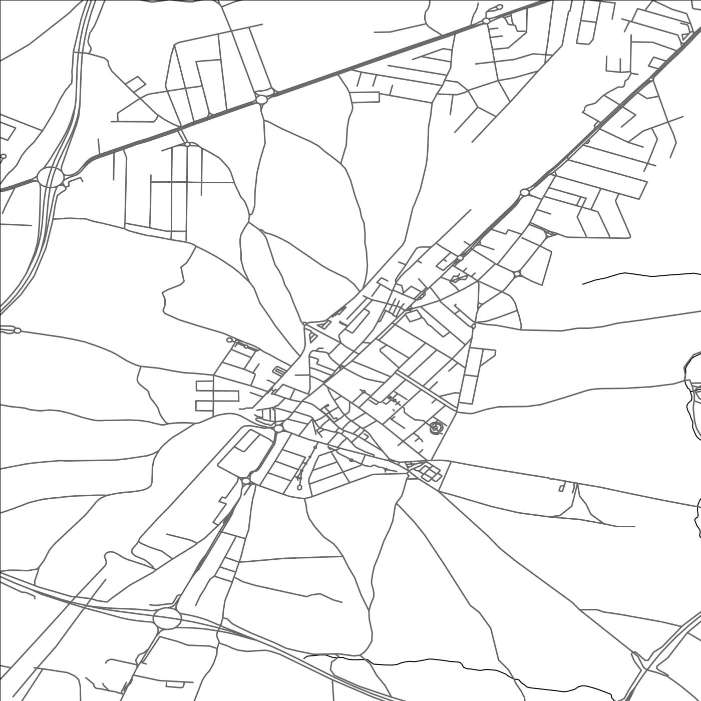 ROAD MAP OF HUMANES DE MADRID, SPAIN BY MAPAKES